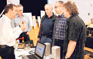 Volker Schorpp beantwortet Fragen in der Pause Volker Schorpp beantwortet Fragen in der Pause