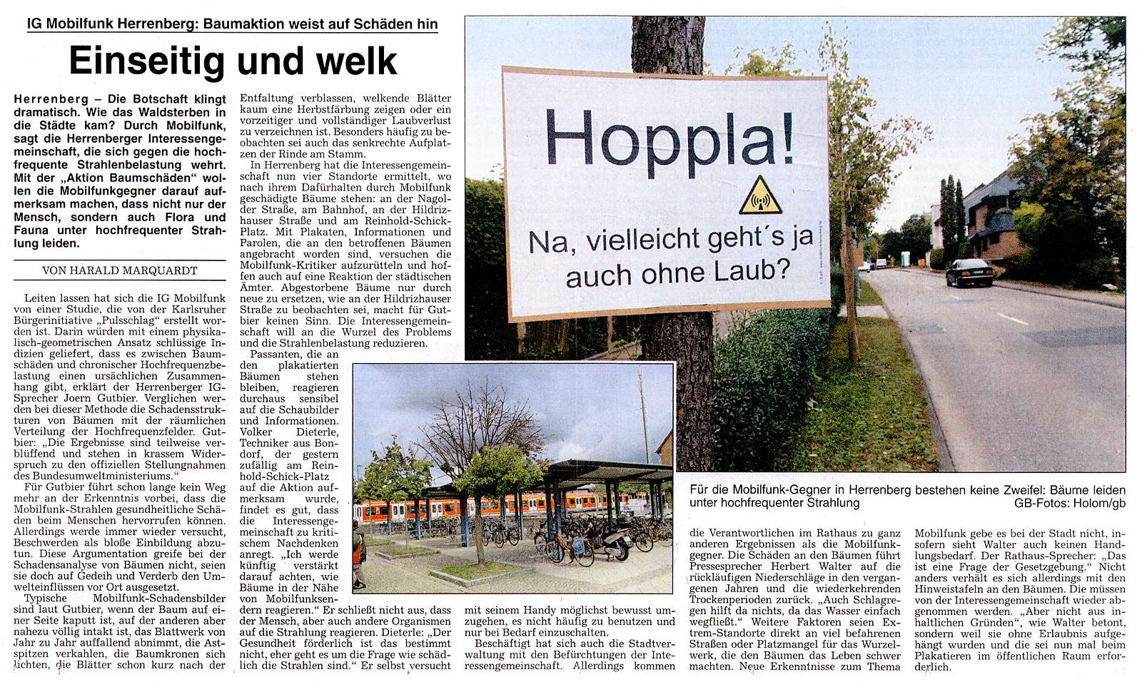 Gäubote Herrenberg 12.09.2007 Presse